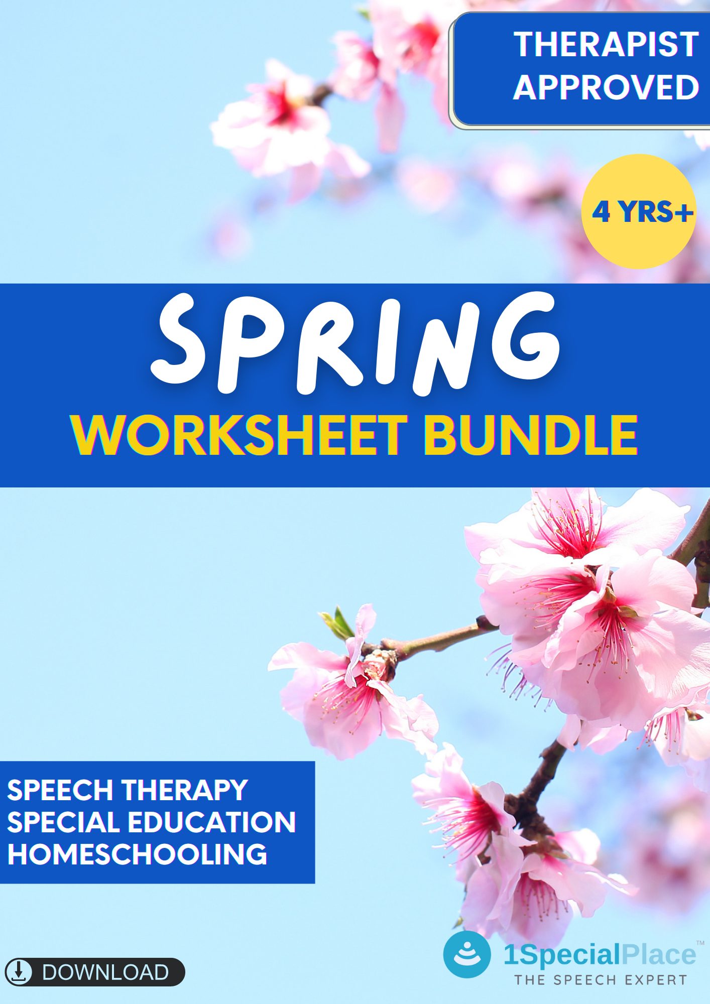 spring worksheet cover