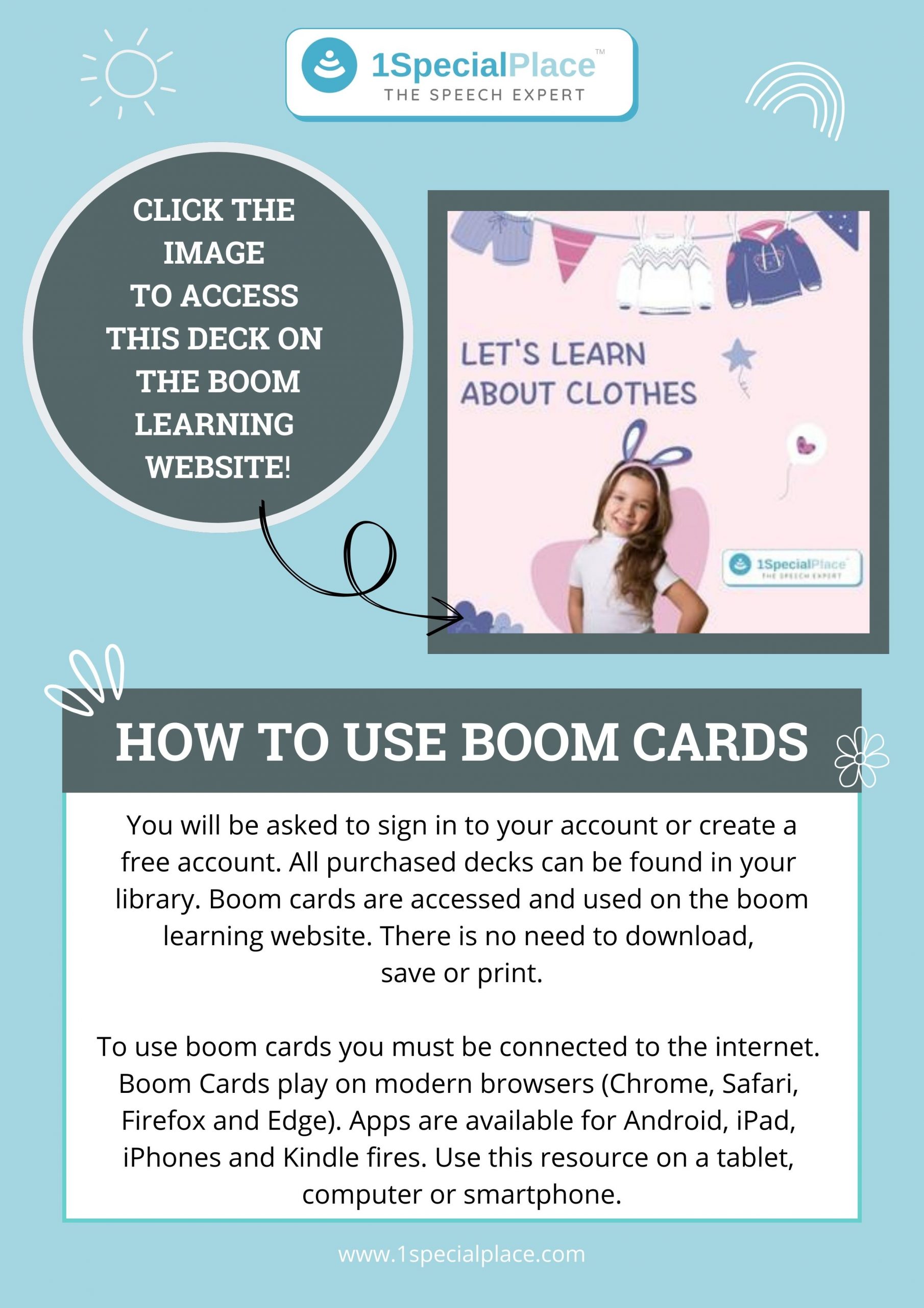 Vocabulary building clothes boom cards 2