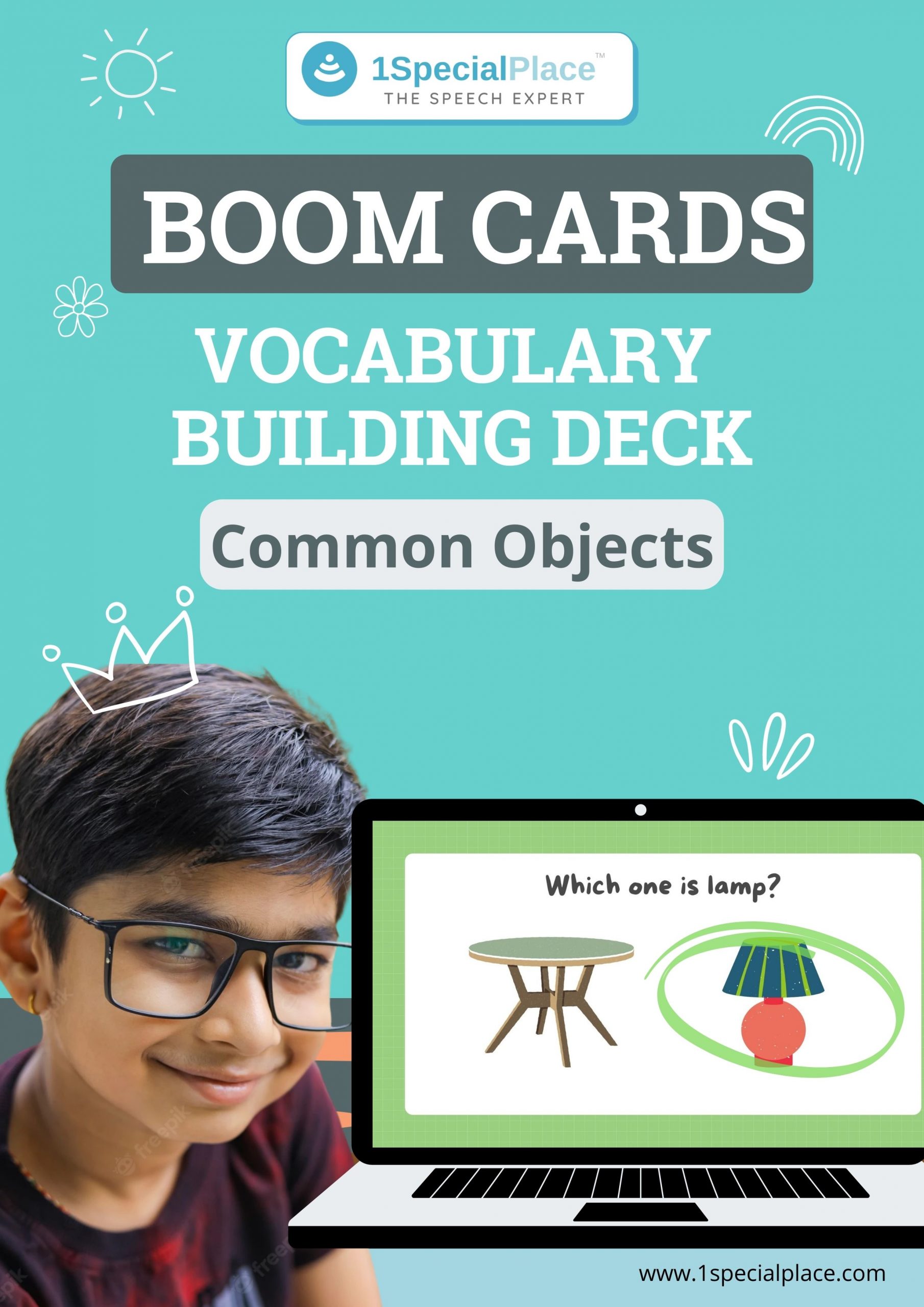 Vocabulary building common objects cards