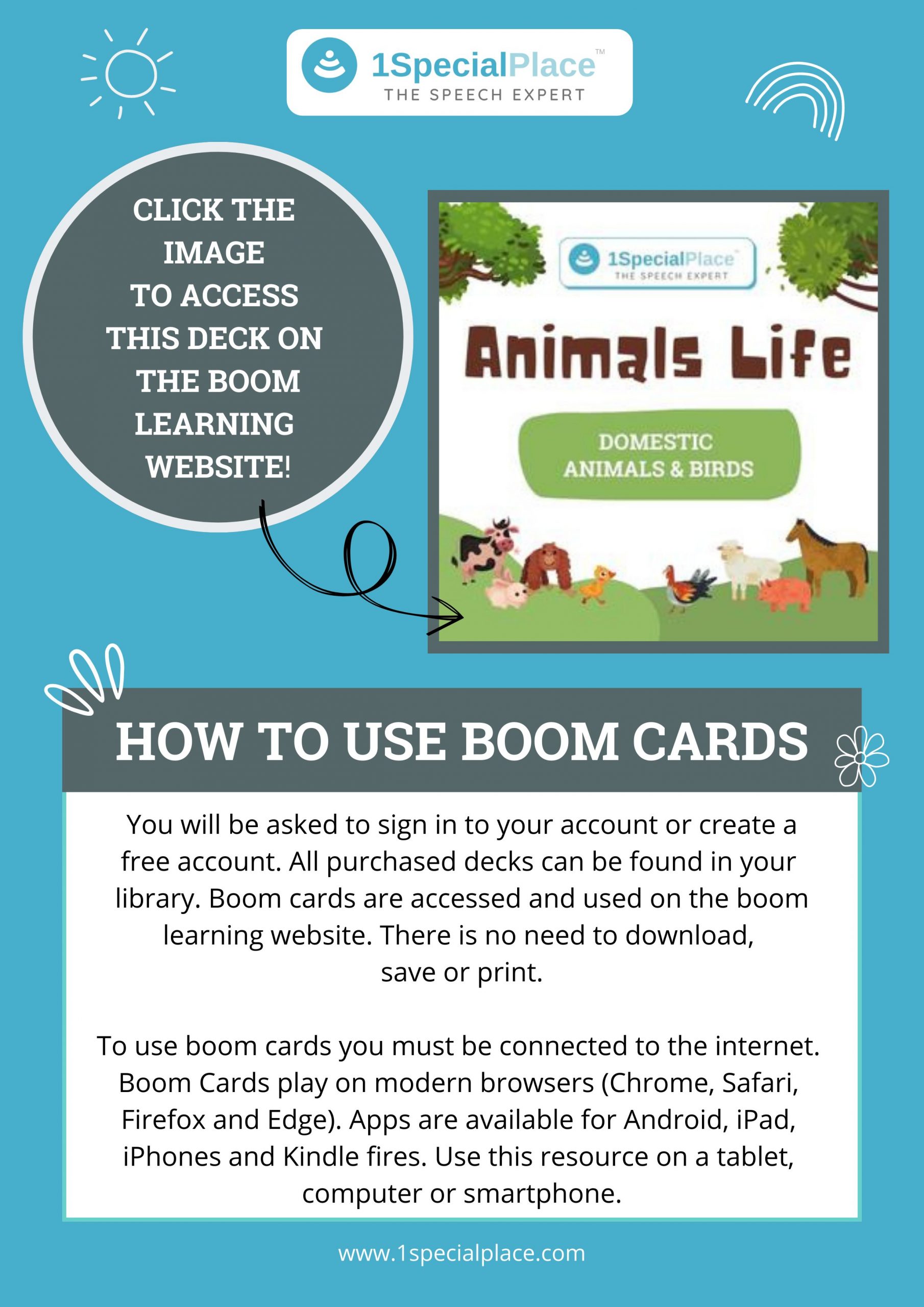 Vocabulary building farm animals boom cards 2