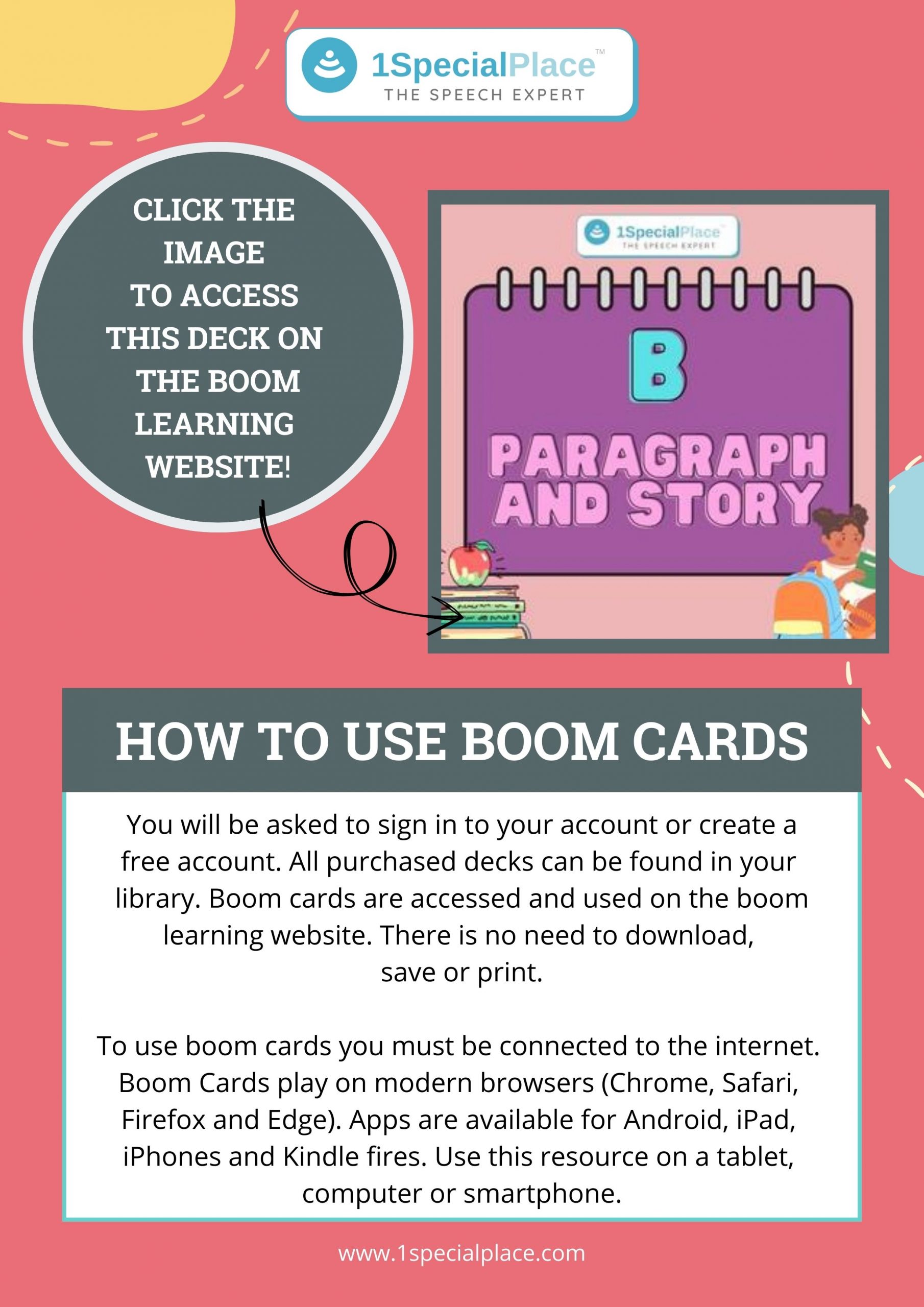 B paragraph and story boom cards 2