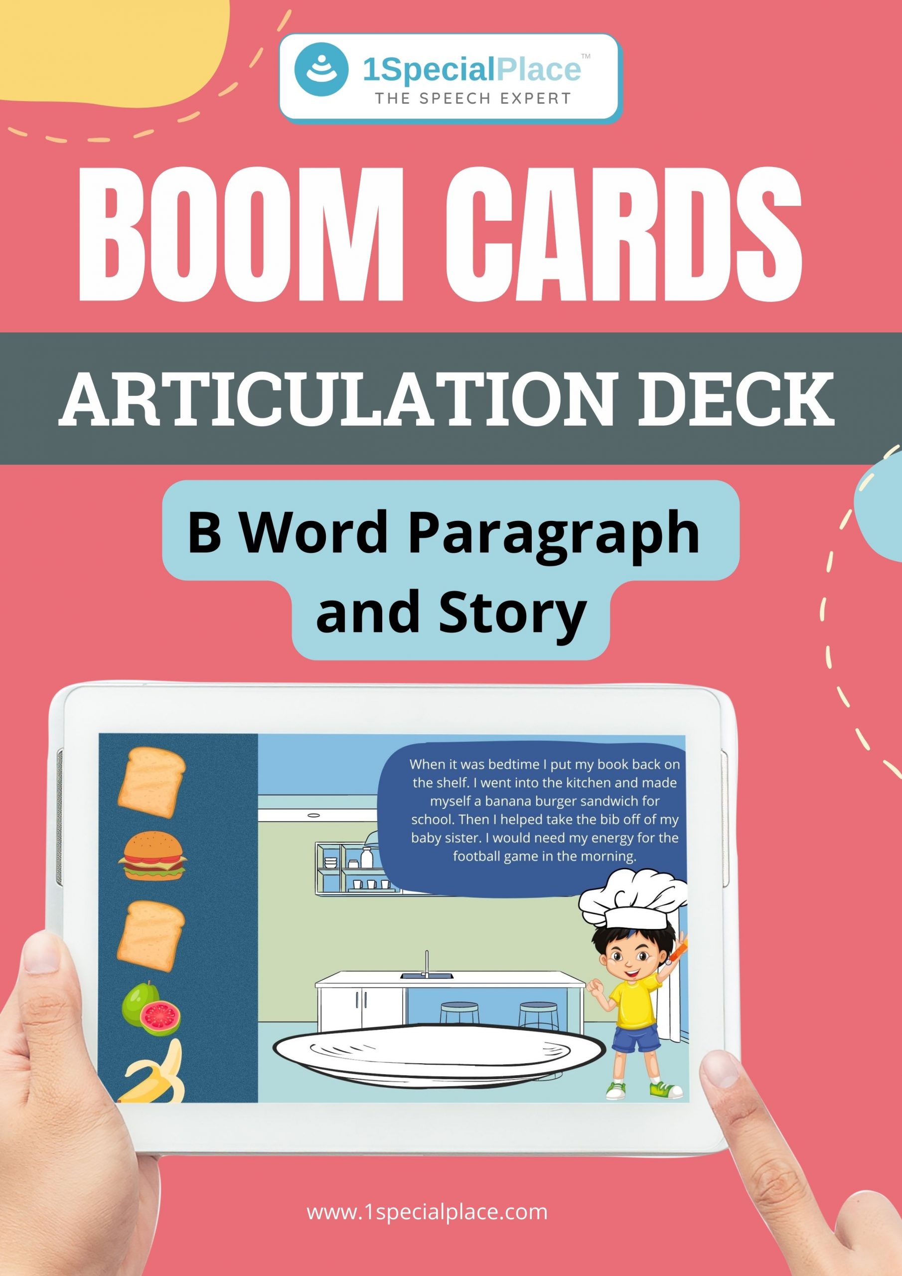 B paragraph and story boom cards