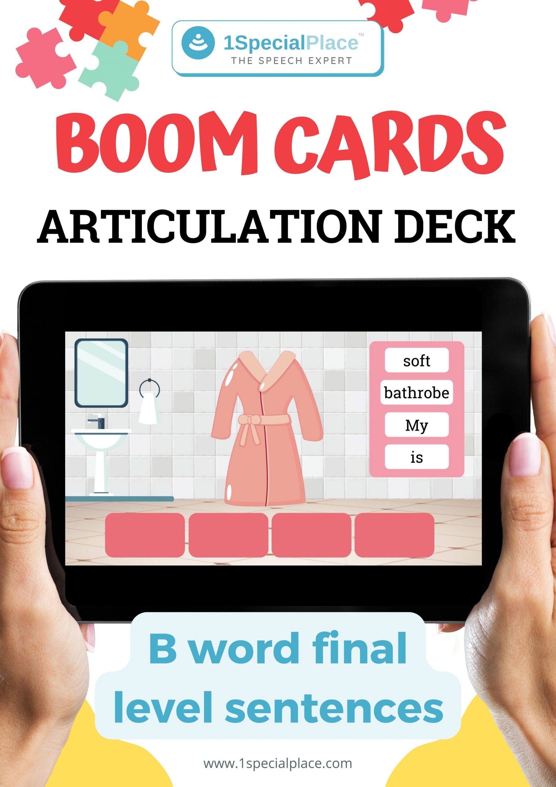 B word final level sentences boom cards