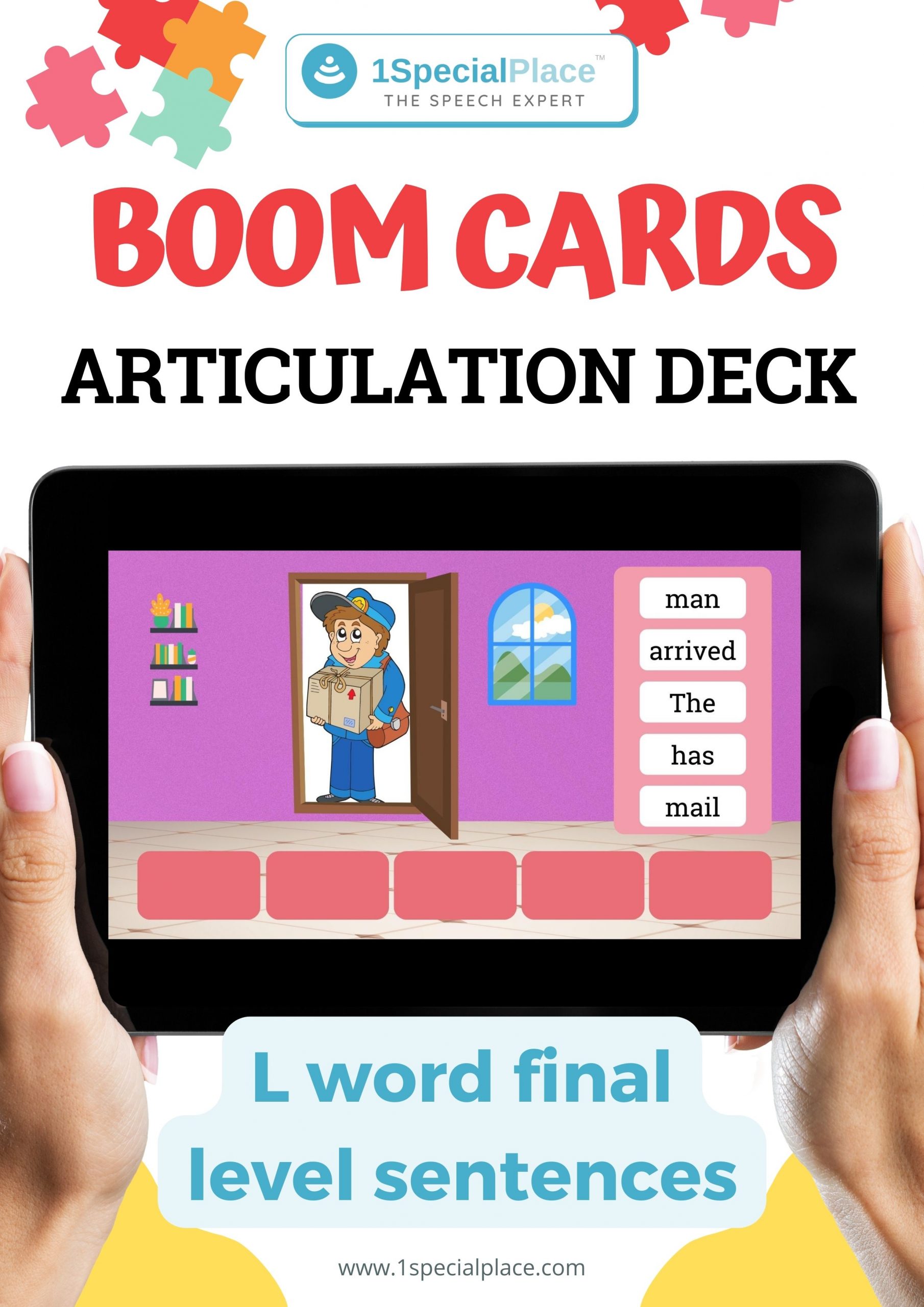 L word final level sentences boom cards