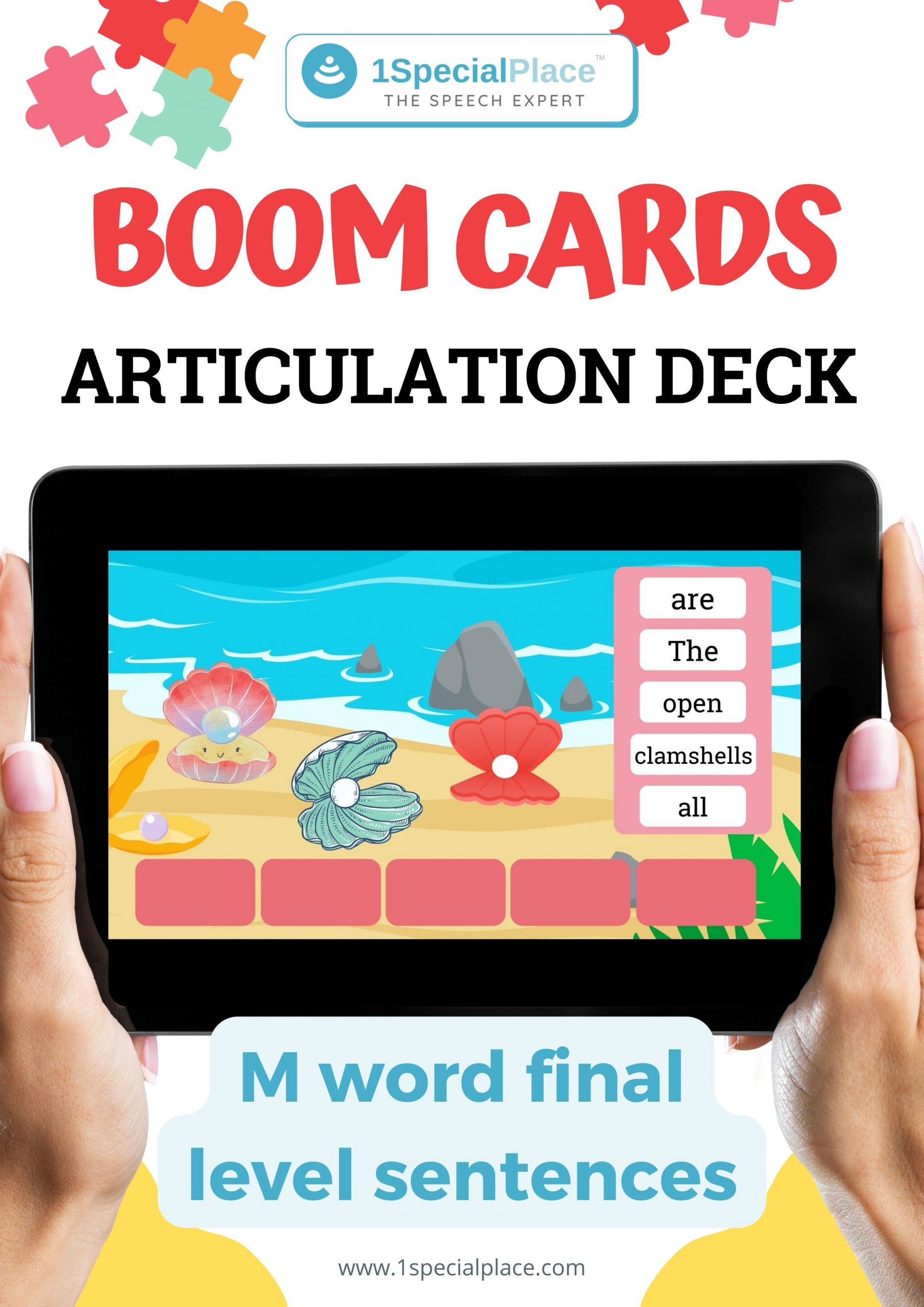 M word final level sentences boom cards