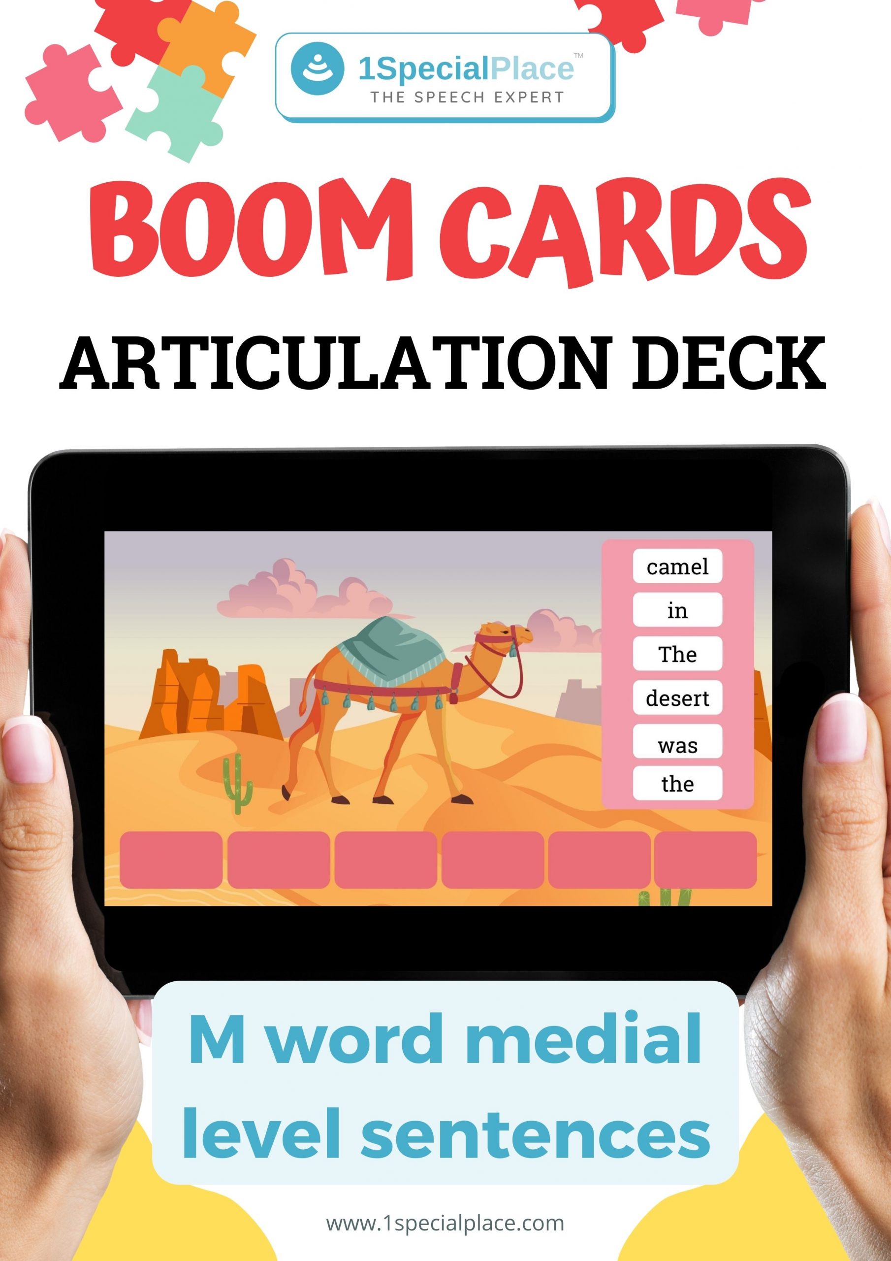 M word medial level sentences boom cards