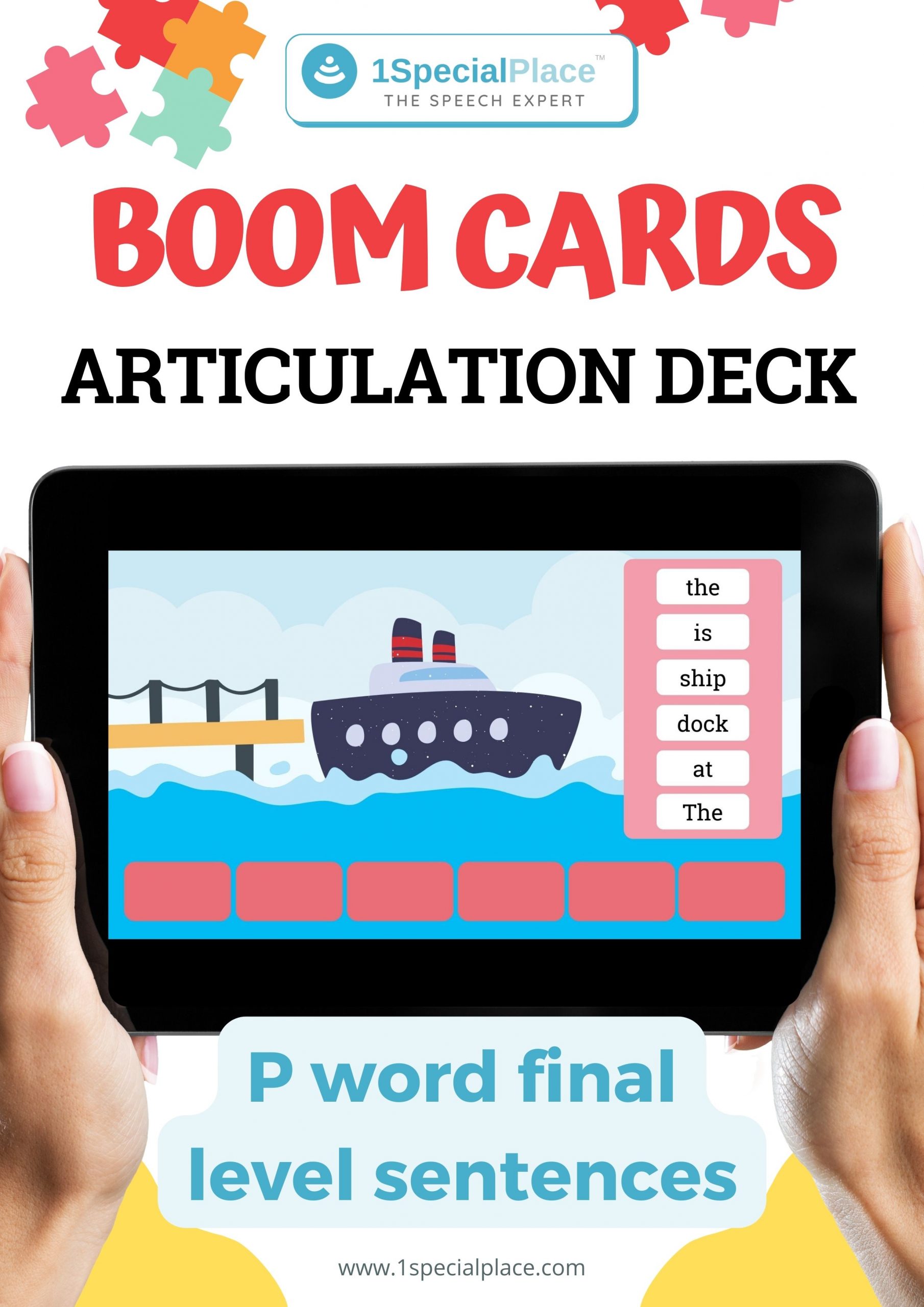 P word final level sentences boom cards