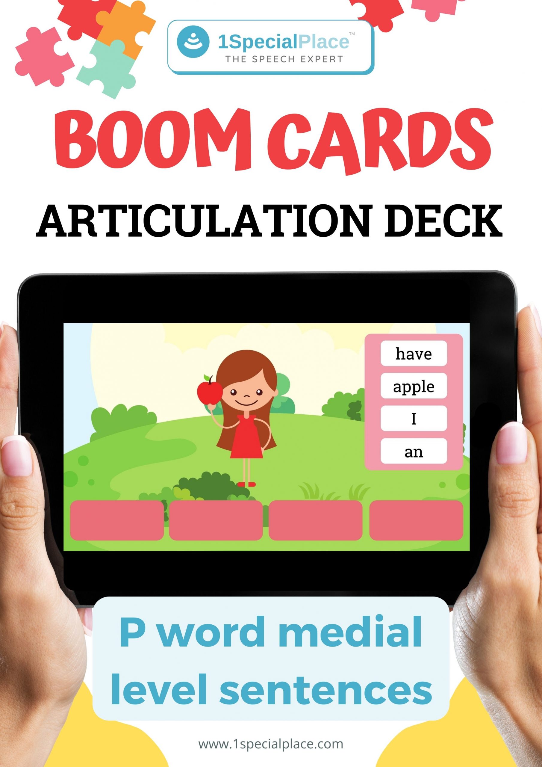 P word medial level sentences boom cards