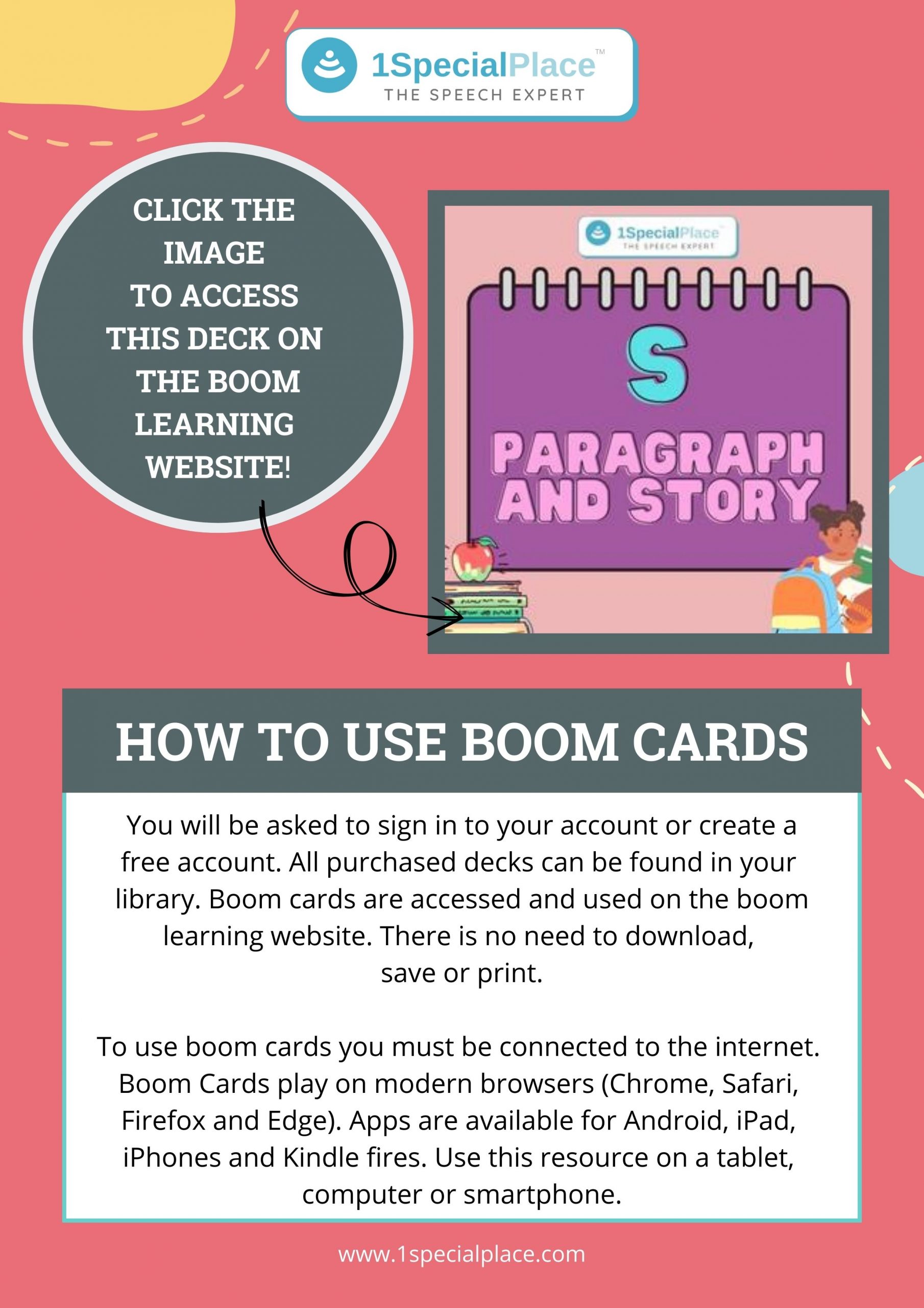 S paragraph and story boom cards 2