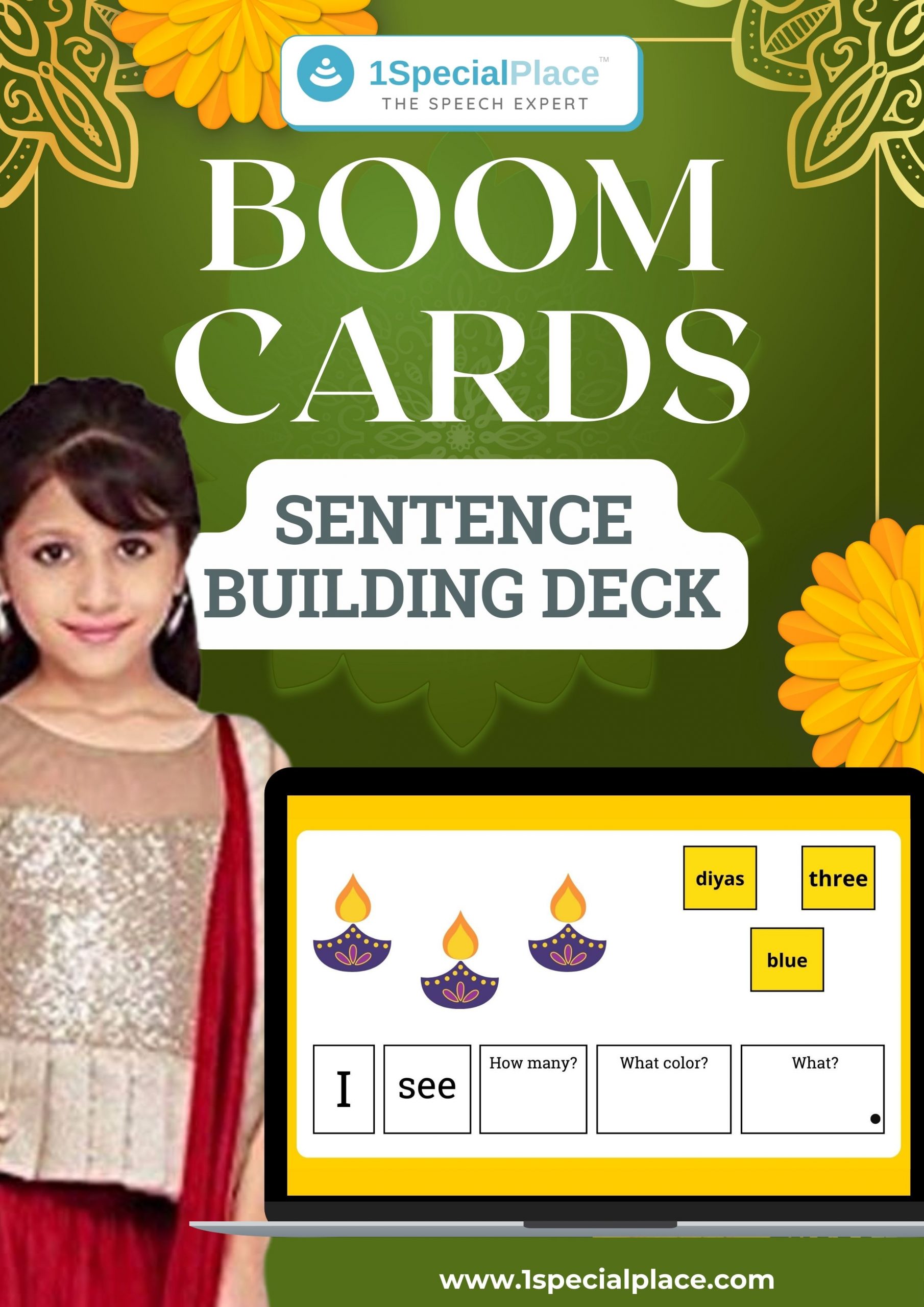 Diwali Sentence Building BOOM Cards