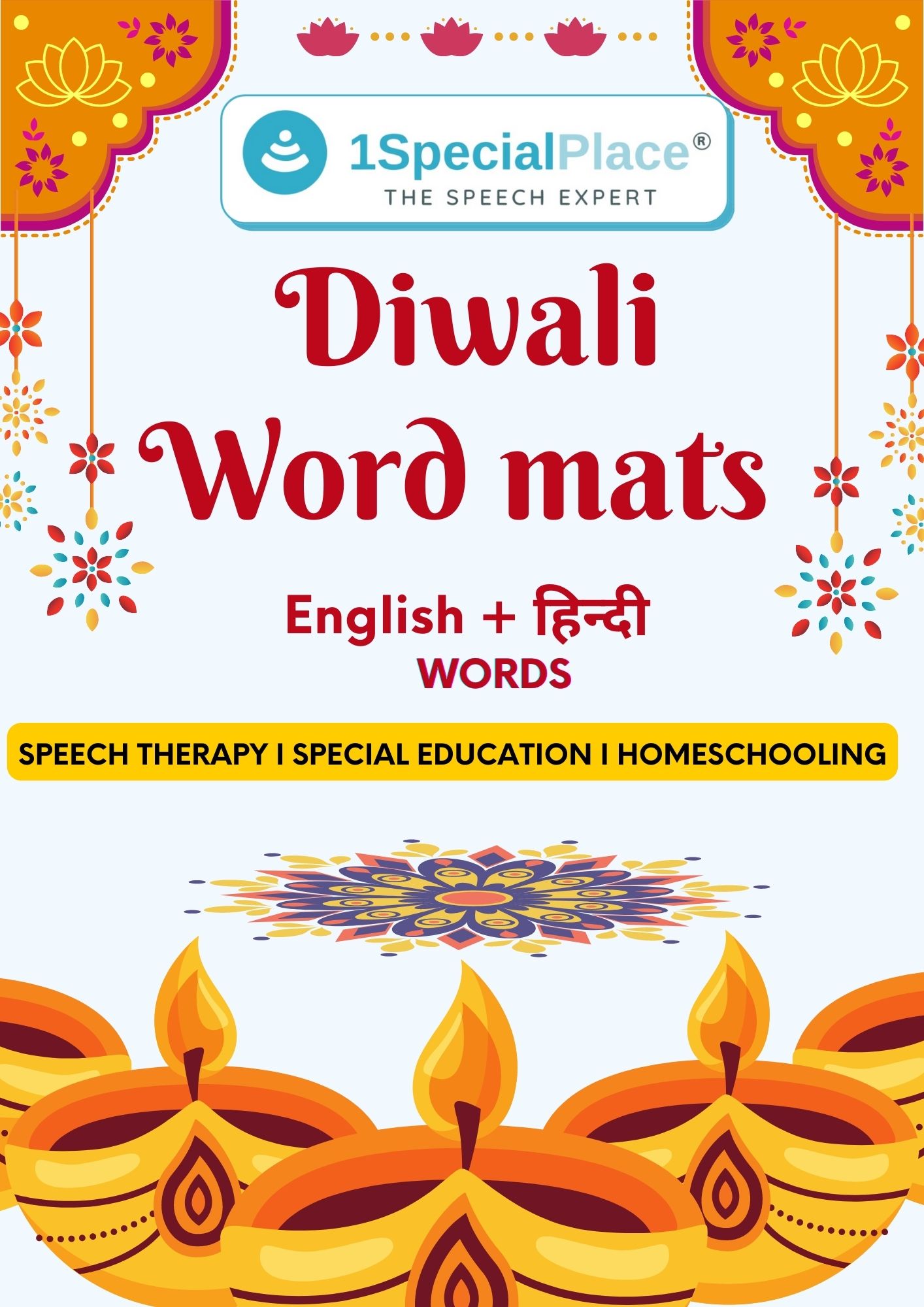 Diwali word mats