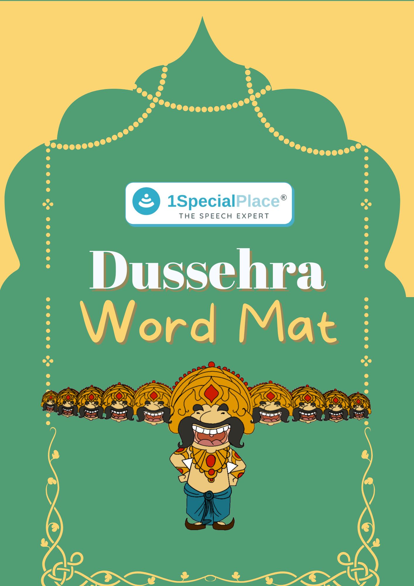 Dussehra word mat worksheet
