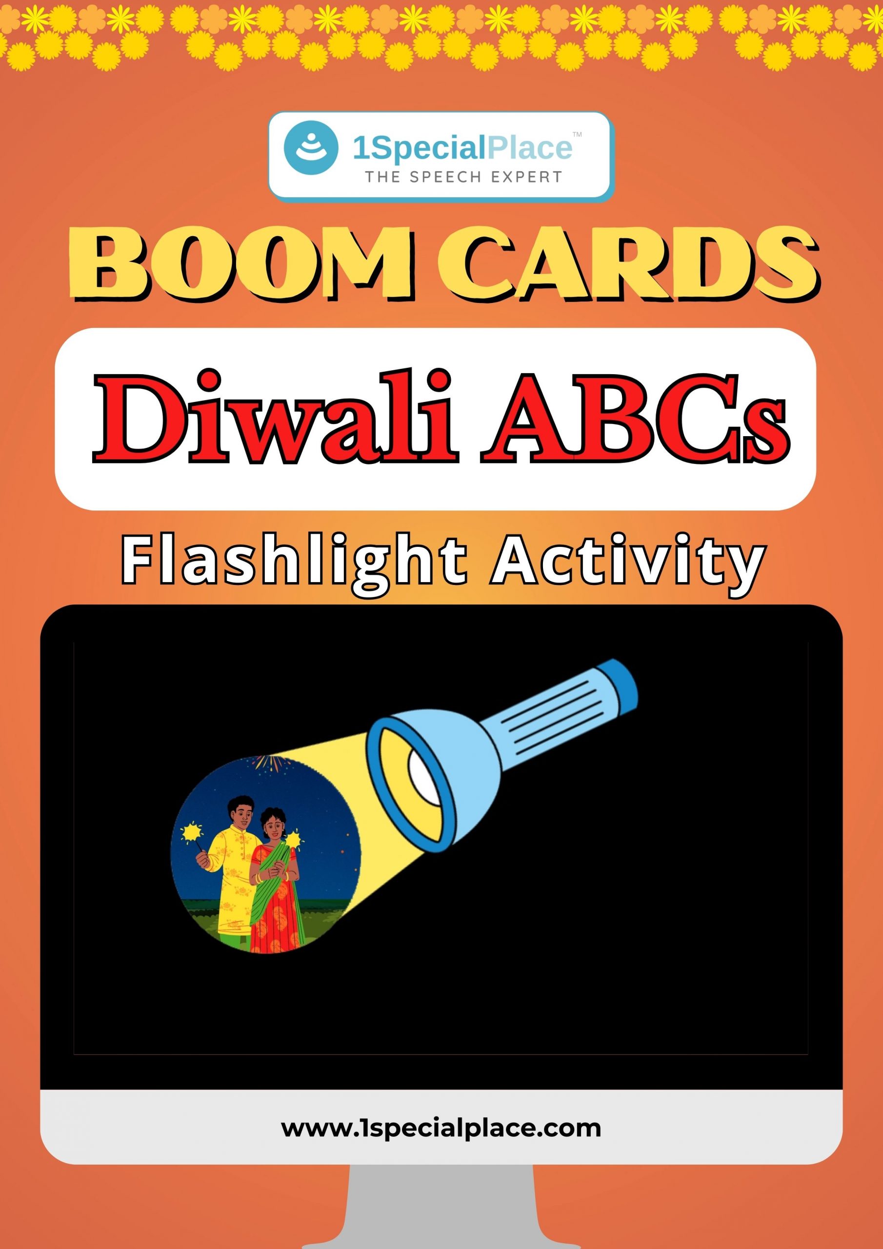 Diwali ABC flashlight activity BOOM Cards